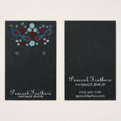 Oiseaux Collier à oreilles florales Bijoux Carte d (Devant & derrière)