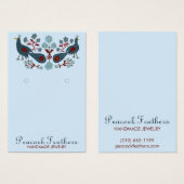 Oiseaux Collier à oreilles florales Bijoux Carte d (Devant & derrière)