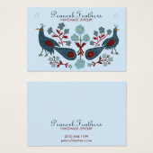 Oiseaux Collier à oreilles florales Bijoux Carte d (Devant & derrière)