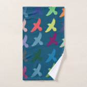 Oiseaux colorés (Serviette à main)