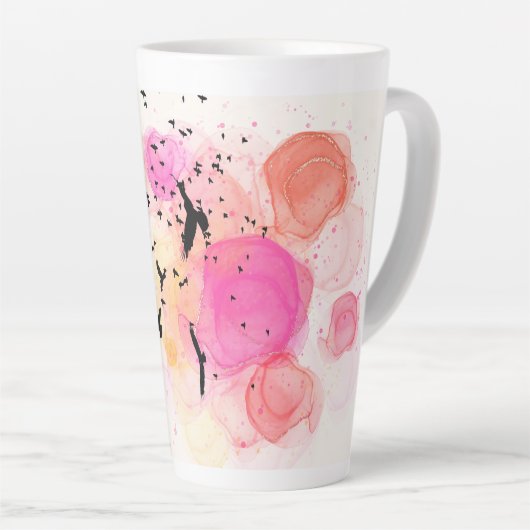 Oiseaux colorés Abstraits motif mug (Angle droit)