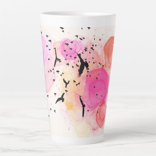 Oiseaux colorés Abstraits motif mug (Devant)