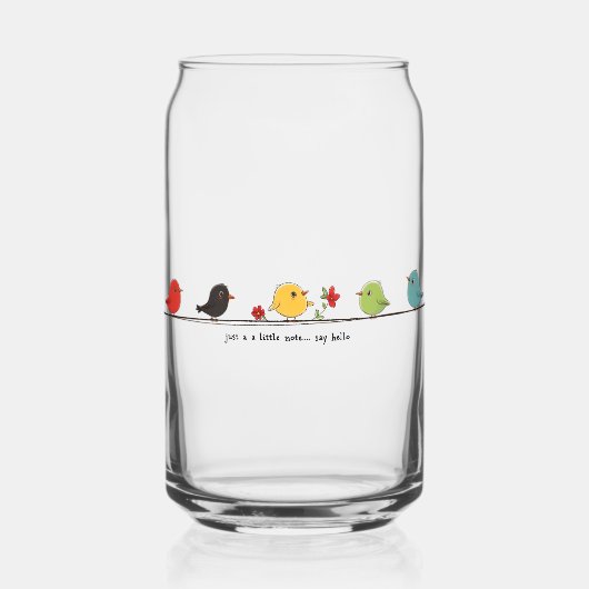 Oiseaux colorés Verre Tumbler (Recto)