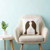 Oiseaux d'amour bruns - Coussin carré (Chaise)