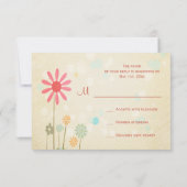 Oiseaux d'amour mignons Mariage RSVP (Dos)