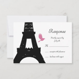 Oiseaux d'amour noirs RSVP