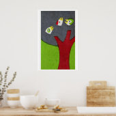 Oiseaux dans l'arbre - Impression de boîte d'allum (Cuisine)