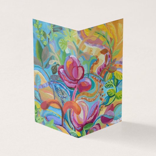 Oiseaux dans le jardin fleuri Carte (Outside)