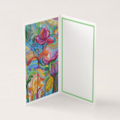 Oiseaux dans le jardin fleuri Carte (Inside)