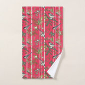 Oiseaux dans Serviette de verdure (Serviette à main)