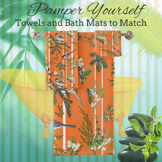 Oiseaux dans Serviette de verdure