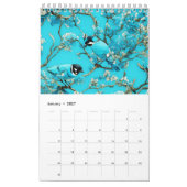 Oiseaux Dans Un Calendrier De Peinture De Branche (Jan 2027)