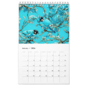 Oiseaux Dans Un Calendrier De Peinture De Branche (Jan 2026)