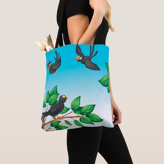 Oiseaux Dans Un Sac fourre-tout D'Arbre