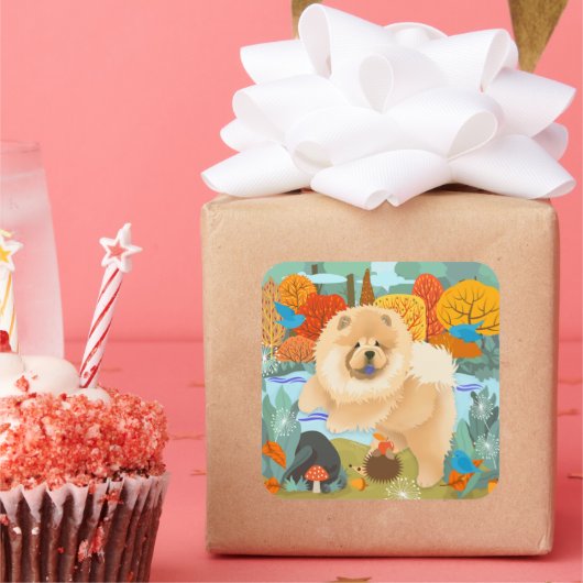 OISEAUX DE BONHEUR Stickers Chow HAPPINESS (Fête)