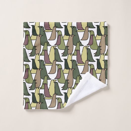 Oiseaux de Camouflage (Gant de toilette)