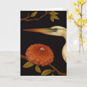 Oiseaux de Chinoiserie III - carte de voeux (Fleur jaune)