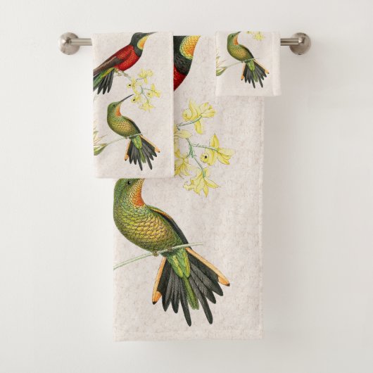 Oiseaux de colibri Faune Sauvage Floral Serviettes (En situation)