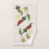 Oiseaux de colibri Faune Sauvage Floral Serviettes (Serviette à main)