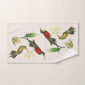 Oiseaux de colibri Faune Sauvage Floral Serviettes (Serviette à main)