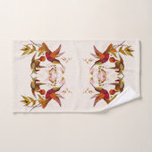 Oiseaux de colibri Faune Sauvage Floral Serviettes (Serviette à main)