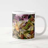 Oiseaux de colibri Fleurs d'orchidées Jumbo Mug (Droite)