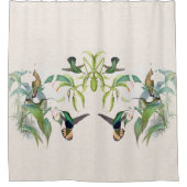 Oiseaux de colibri Fleurs d'orchidées Rideau de do (Devant)