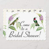 Oiseaux de colibri Invitation à la douche nuptiale (Devant / Derrière)