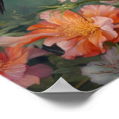 Oiseaux de colibri Peinture Art Imprimer Poster (Coin)