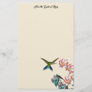 Oiseaux de colibri Plumeria Fleurs Papeterie