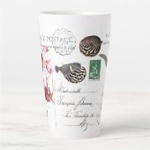 Oiseaux de colibri volant l'éphémère Latte Mug (Devant)