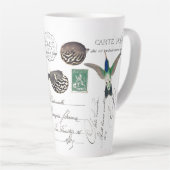 Oiseaux de colibri volant l'éphémère Latte Mug (Angle droit)