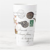 Oiseaux de colibri volant l'éphémère Latte Mug (Devant)