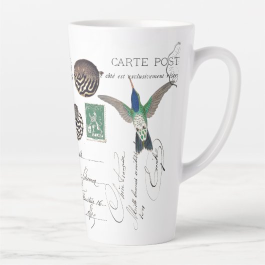 Oiseaux de colibri volant l'éphémère Latte Mug (Droite)