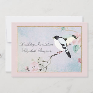 Oiseaux de détente ~ Invitation fête Anniversaire