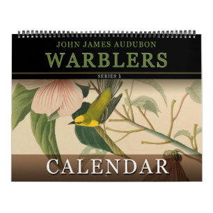 Oiseaux de fauvettes de John Audubon de calendrier