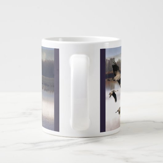 Oiseaux de grue de sable Volant Faune Mug (Dos)