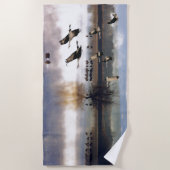 Oiseaux de grue de Sandhill pilotant la serviette (Devant)