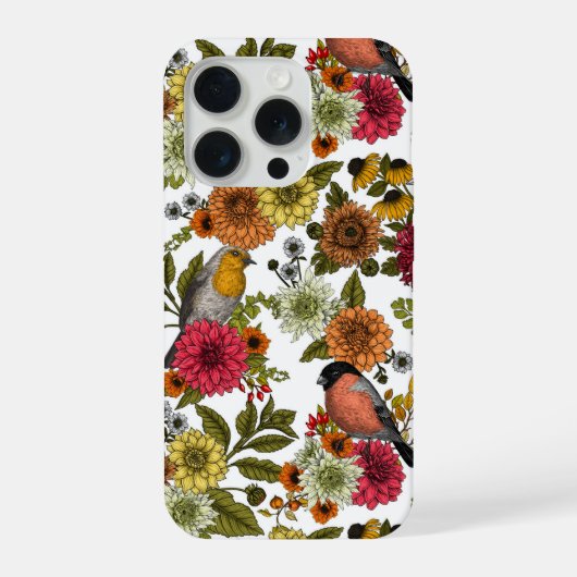 Oiseaux de jardin et fleurs 1 (Verso)
