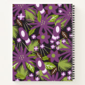 Oiseaux de la Jungle Violet Atténué Cahier de Note (Dos)