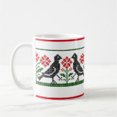 Oiseaux de la Renaissance et fleurs Café Mug (Gauche)