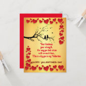 Oiseaux de la Saint-Valentin  Carte (Devant/Arrière en situation)