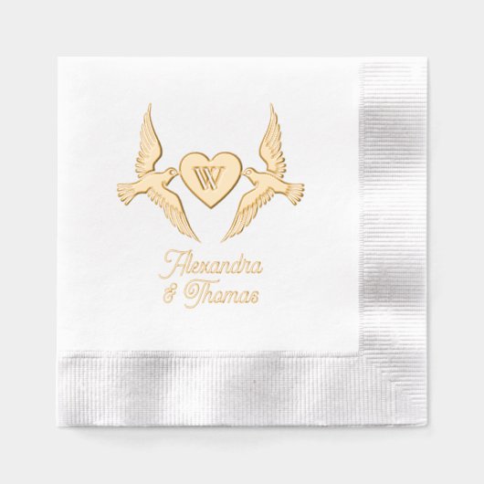 Oiseaux de l'amour 1 Monogramme du cœur du nom du (Recto)