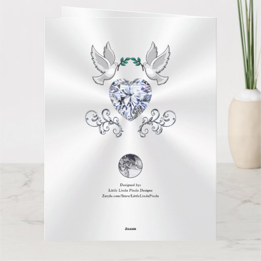 Oiseaux de l'amour Cœur de diamant, Cartes d'anniv (Dos)