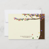 Oiseaux de l'amour Cœurs colorés Chêne RSVP (Dos)