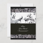 OISEAUX DE L'AMOUR DE MARIAGE, CARTES D'INVITATION (Dos)