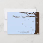 Oiseaux de l'amour Flocons de neige Chêne RSVP (Op (Dos)