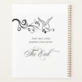 Oiseaux de l'amour Mariage Calligraphie Élégante (Dos)