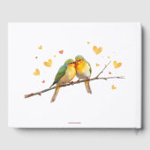 Oiseaux de l'amour modifiables pour mariage et ann (Verso)