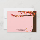 Oiseaux de l'amour tombant coeurs Chêne RSVP (Repa (Dos)